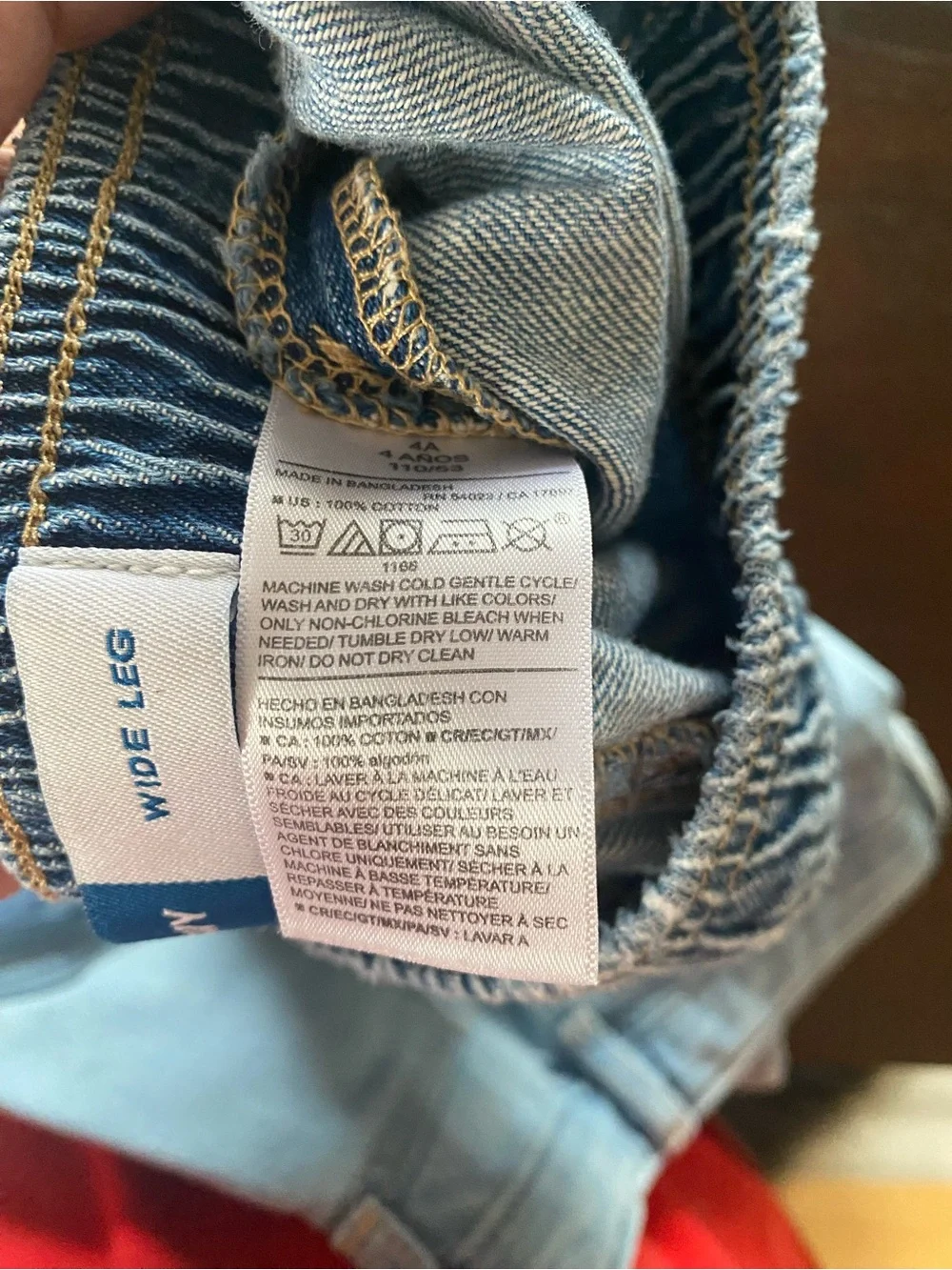 Old Navy pair of girls Wide-Leg Jeans in size 4T